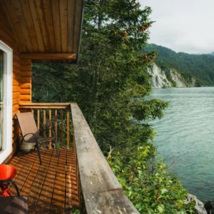 Ocean Front Cabin porch and view